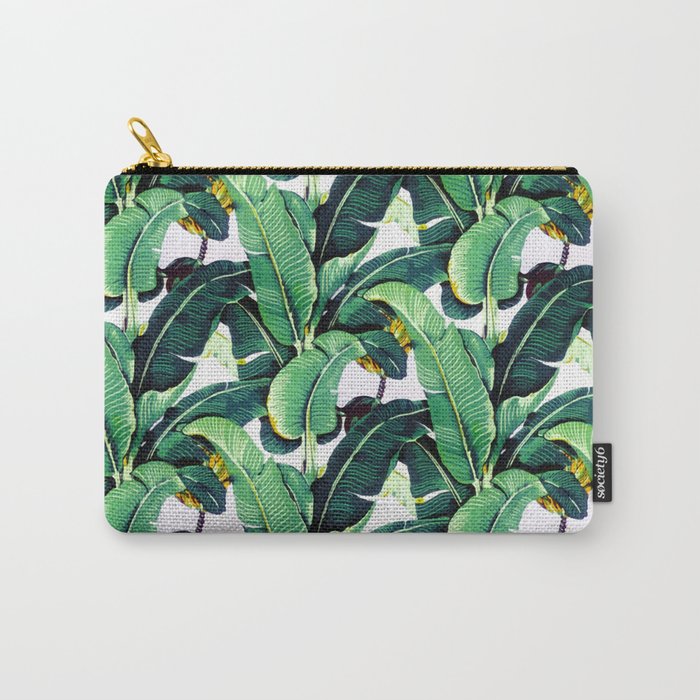 Tropical Banana leaves pattern Carry-All Pouch