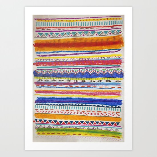 TRIBAL CRAYON / Art Print