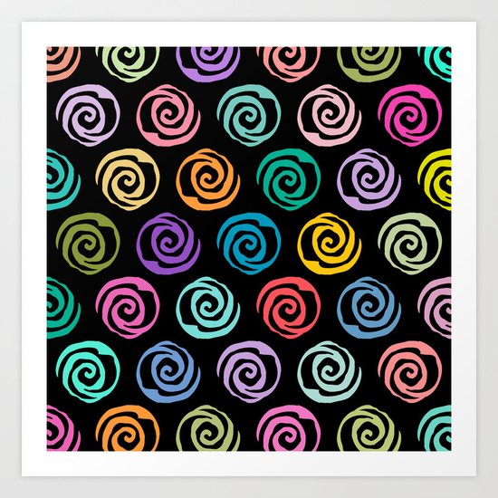 Circles Abstract Seamless Pattern 2 Art Print