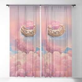 Flying Donut Sheer Curtain