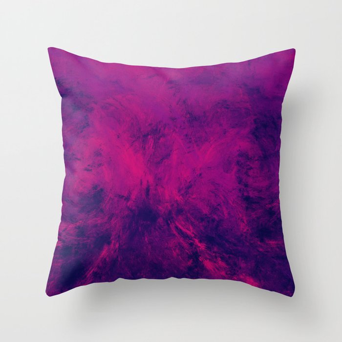 Dark Pink and Purple Abstract Splash Artwork Throw Pillow by love-fi ...
