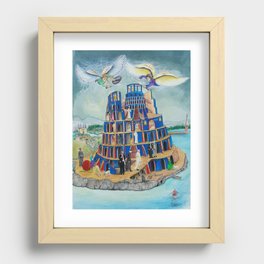 Walking the Tower of Babylon Recessed Framed Print