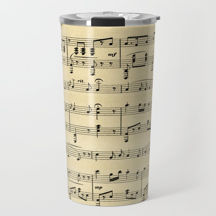 Antique Sheet Music Travel Mug