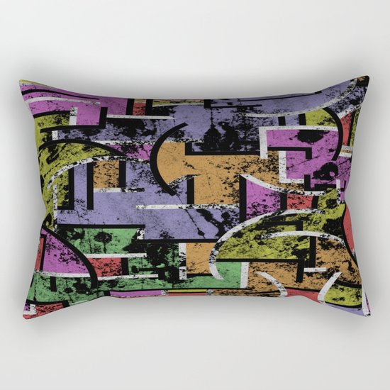 Textured Segregation Rectangular Pillow