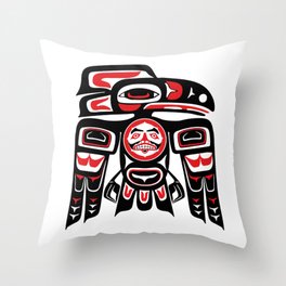 Raven Haida Native American Tlingit Art Alaska Throw Pillow