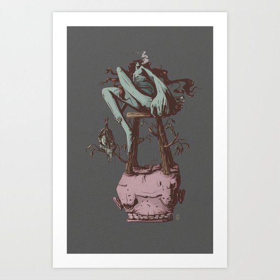 The bench Art Print