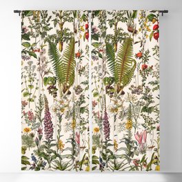 Adolphe Millot - Plantes Medicinales B - French vintage poster Blackout Curtain