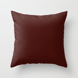 Solid Color Mahogany Red Brown Throw Pillow