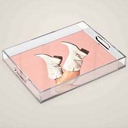 These Boots - Pink Acrylic Tray