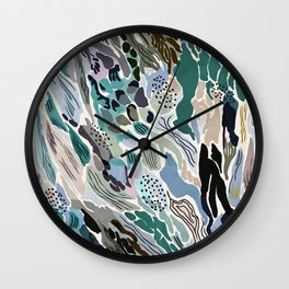 Abstract artistic brush strokes JF Wall Clock | Shapes, Nature, Abstract, Forms, Brushstrokes, Watercolor, Paintbrush, Brushes, Strokes, Modern 