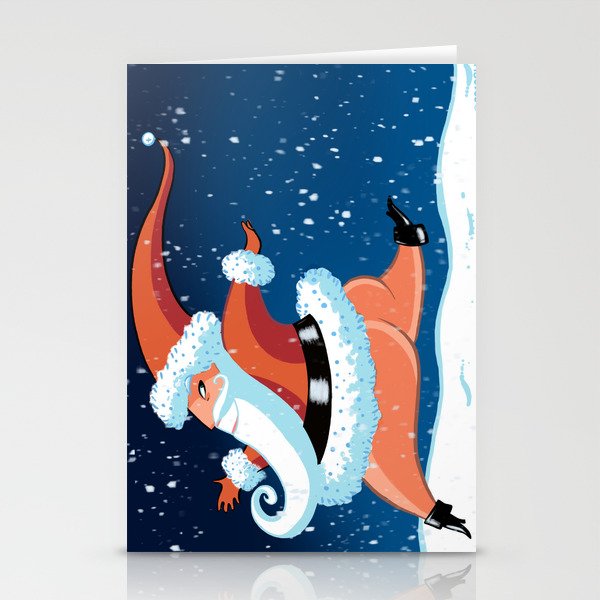 Pant-less Santa greeting card Stationery Cards