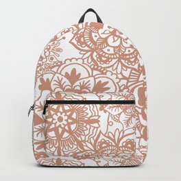 Rose Gold Mandala Pattern Backpack