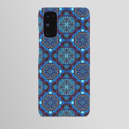 blue moroccan tile pattern Android Case