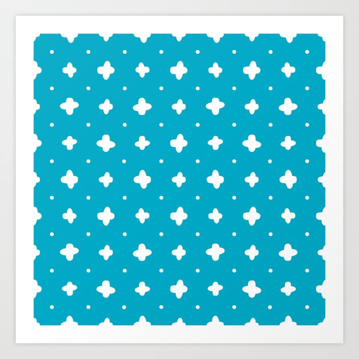 White crosses stitches Art Print