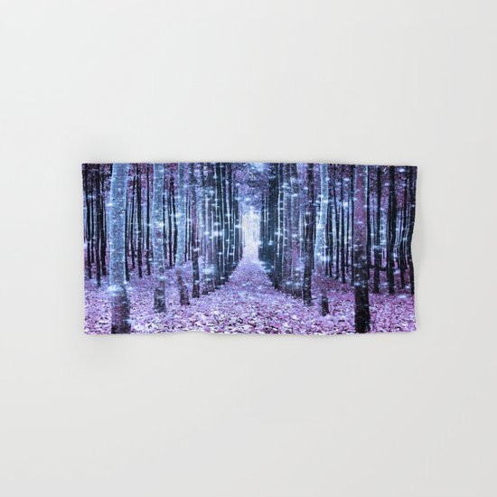 Magical Forest Lavender Ice Blue Periwinkle Hand & Bath Towel