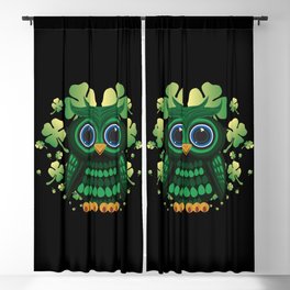 Saint Patrick's Owl Blackout Curtain