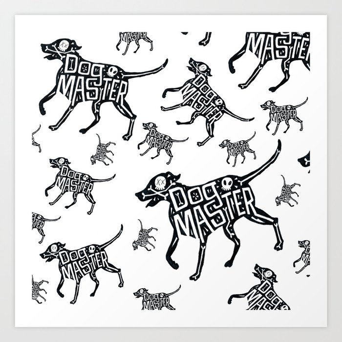 Dog Master Art Print