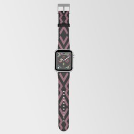 Black and Deep Purple Diamond Zig Zag Pattern Pairs DE 2022 Popular Color Mahogany Cherry DE5020 Apple Watch Band