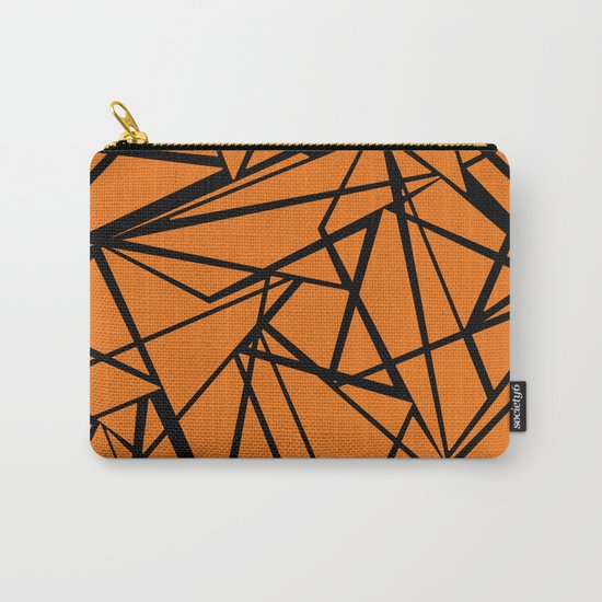 Orange black abstract pattern . Carry-All Pouch