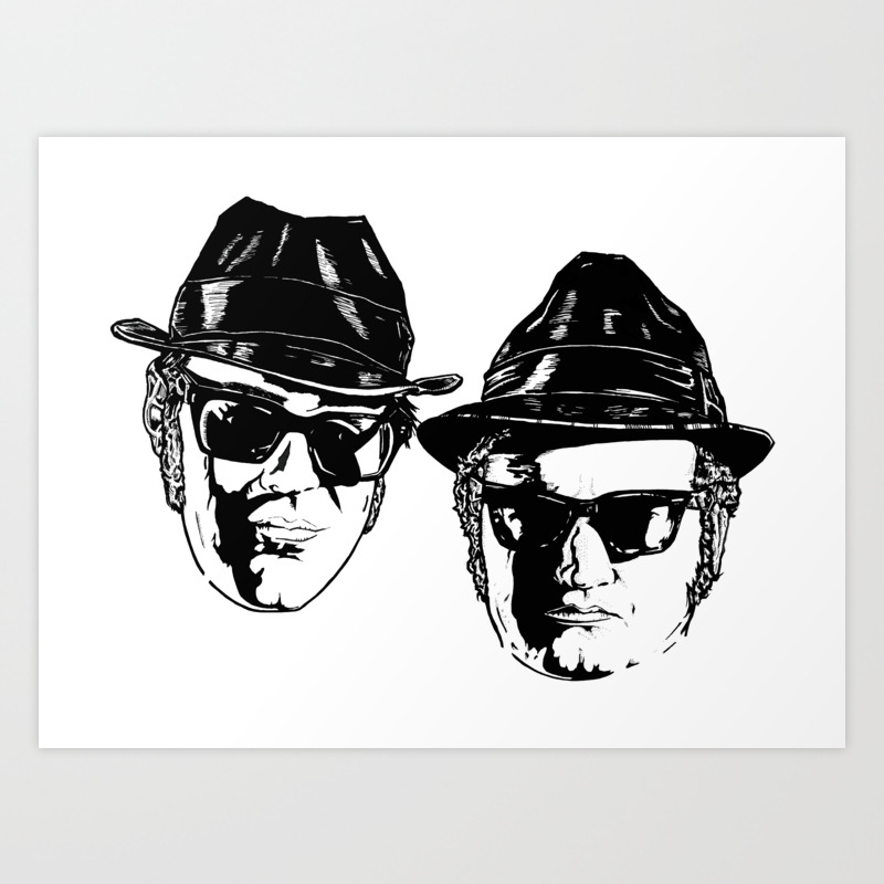The Blues Brothers Can You See The Light Art Print By Ohmyseeds