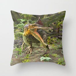 Dinosaur Spinosaurus Throw Pillow