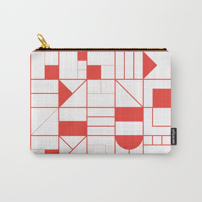 Abstract Pattern Red Carry-All Pouch