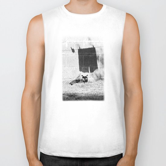 The cat and the pants Biker Tank