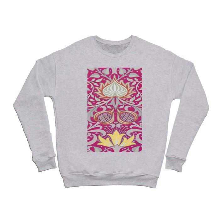 William Morris Vintage Pink Floral Persian Pattern Crewneck Sweatshirt