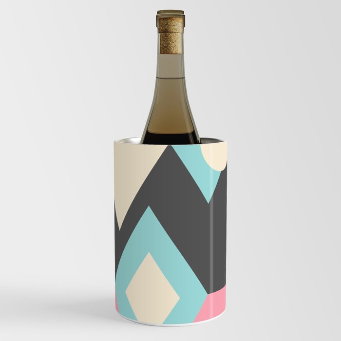 Geometric Minimalist Abstract 3 Wine Chiller