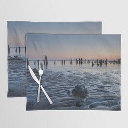 Low Tide and Sunset At Battery Coastal Landscape Photograph Placemat