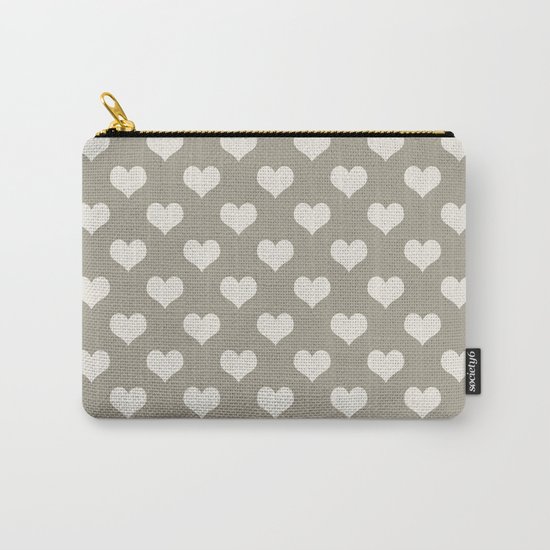 Heart Alabaster Blue Gray Carry-All Pouch