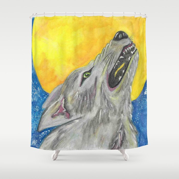 Howlin' wolf Shower Curtain