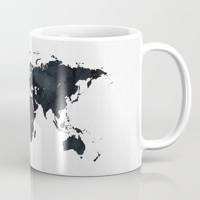 World Map in Black and White Ink on Paper Coffee Mug by naturemagick ... World Map in Black and White Ink on Paper Coffee Mug by naturemagick ...