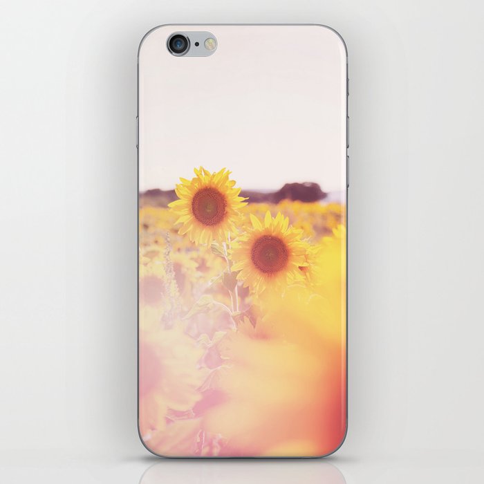 Colorful Sunflower Field iPhone Skin