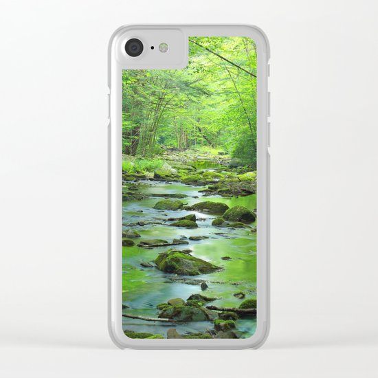 Rocky Forest Creek Clear iPhone Case