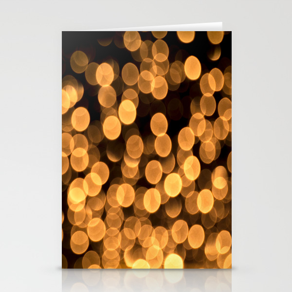 Golden Bokeh Light On A Black Background Decor Society6 Buyart Stationery Cards By Pivivikstrm Society6