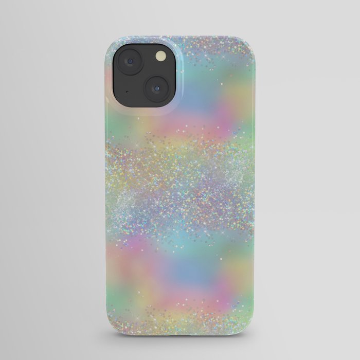 Pretty Rainbow Holographic Glitter iPhone Case