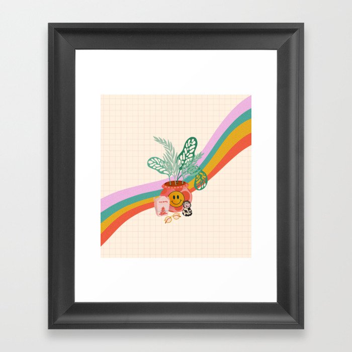 Millennial Still Life - Rainbow Framed Art Print