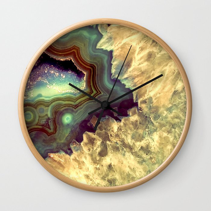 Colorful Earth Tones Quartz Crystal Wall Clock