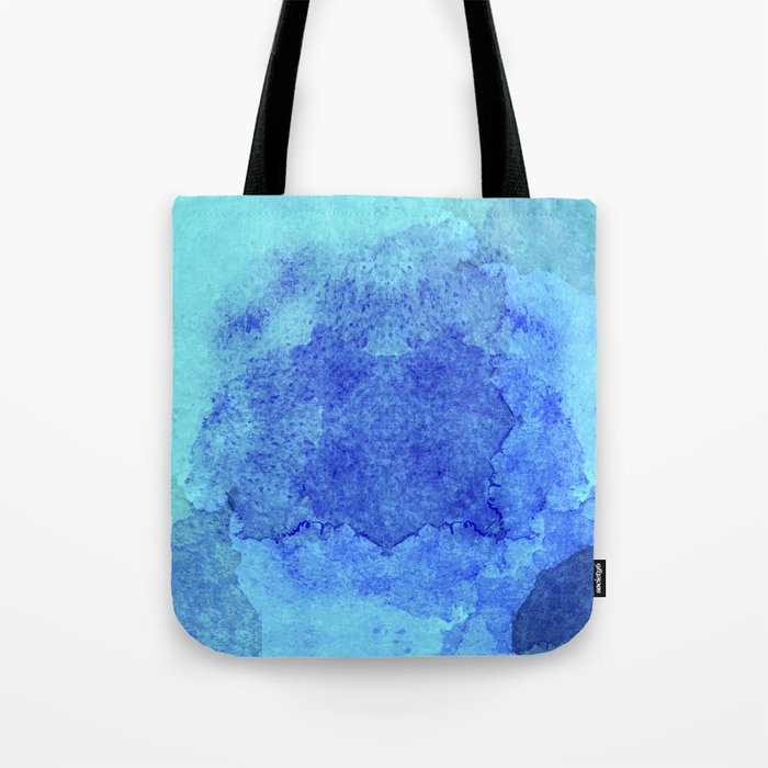 Ocean Tides Turquoise Indigo Navy Watercolors Tote Bag