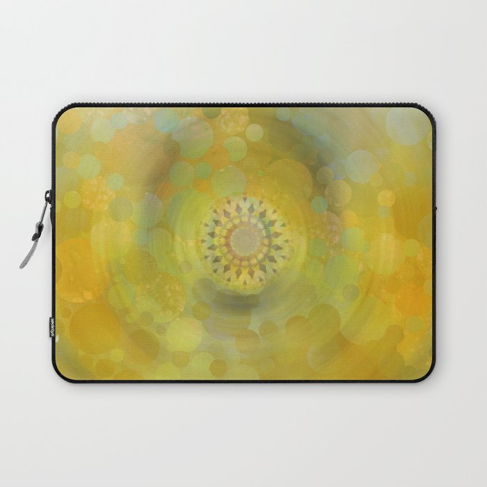 Mystic Yellow Light Abstract Contemporary Art Laptop Sleeve