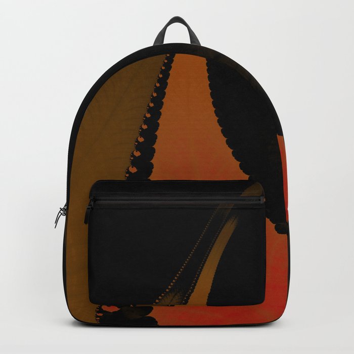 Southwest Evening - saddle brown, chocolate, black, orange, red Backpack