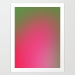 Vibrant Green And Pink Gradient Art Print