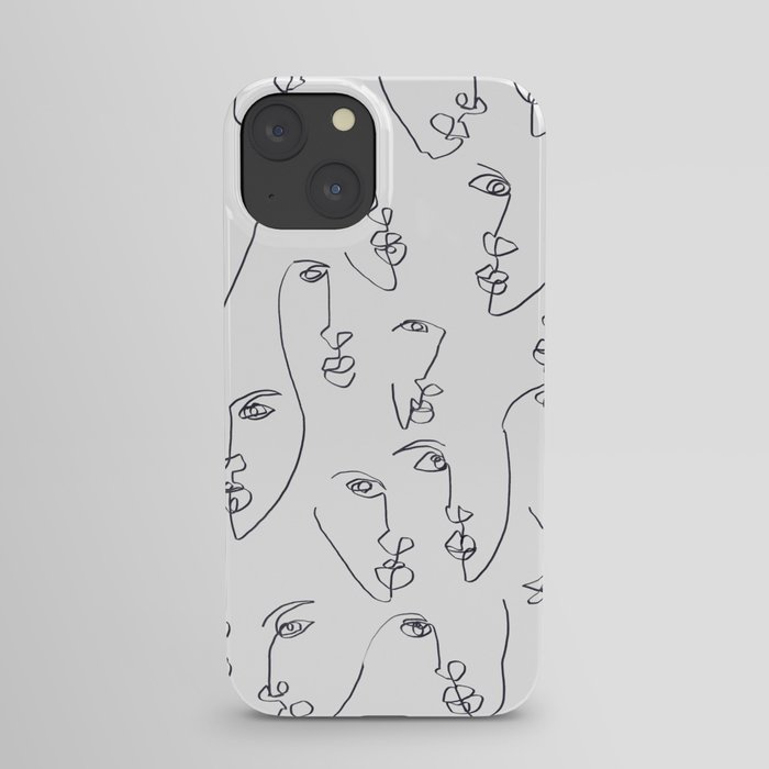 Twin Flames Black and White iPhone Case