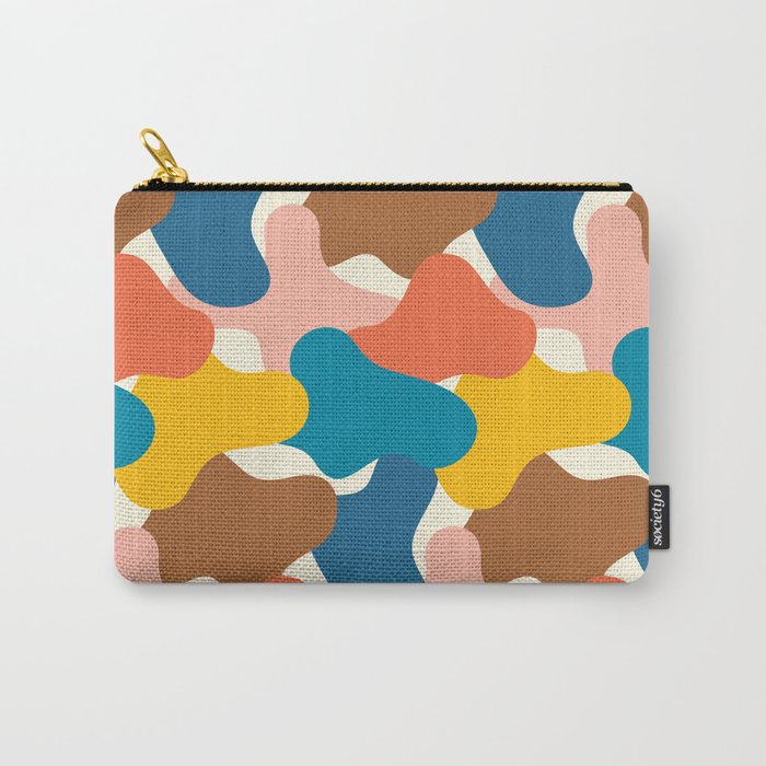 RETRO COLORFUL CURVY PATTERN Carry-All Pouch