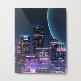 The Space City | In Space Metal Print