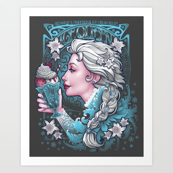 Ice Cream Queen Art Print