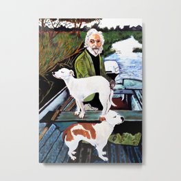Goodfellas Dogs Painting, Artwork for Wall Art, Prints, Poster, Tshirts, Men, Women, Youth Metal Print