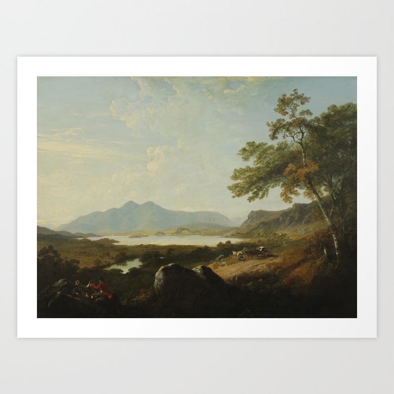 Julius Caesar Ibbetson English 1759 1817 View Of Derwent Water Cumberland England Art Print By Asar Studios Society6