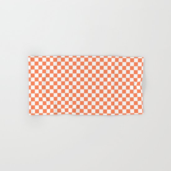 Checker (Coral/White) Hand & Bath Towel